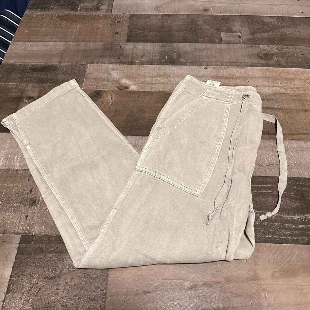NWT JOE'S JEANS Relaxed Drawstring Crop Pants, Ankle Pants Sage, 29